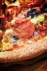 Pepperoni and Black Olives Pizza