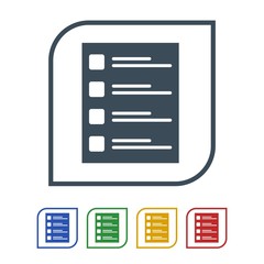 Fototapeta premium Note list icon isolated on white background