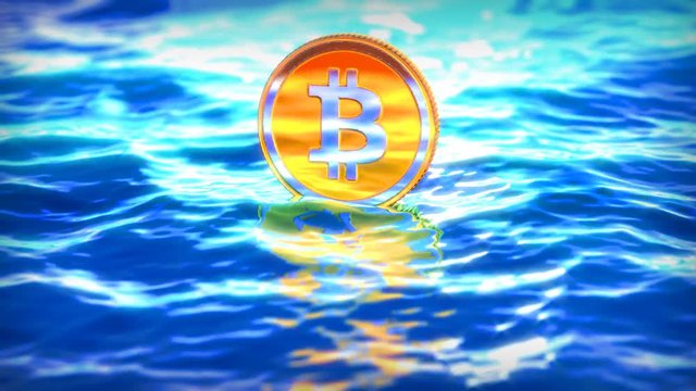 Bitcoin moving up and spin on Blue Ocean