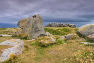 Dorf Meneham in der Bretagne, Finistere in Frankreich - village Meneham  in Finistere in Brittany