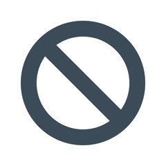 Prohibited icon isolated on white background