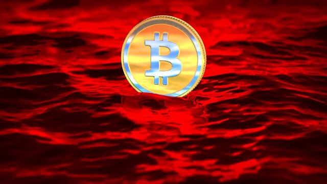 Bitcoin moving up and spin on Red Ocean