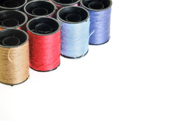 Thread spool / View of thread spool on white background.