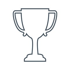 Trophy icon isolated on white background