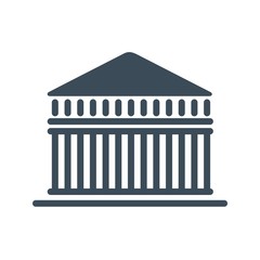 White house icon isolated on white background