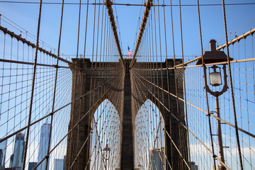 Top view of the Brooklyn bridge