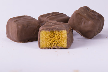 Honey comb covered in milk chocolate