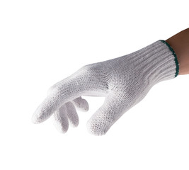 White cotton glove