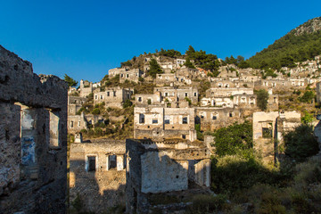 Fototapeta na wymiar Stone Village in Fethiye