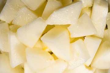 Cantaloupe melon pieces texture background