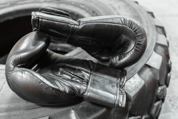 old boxing gloves