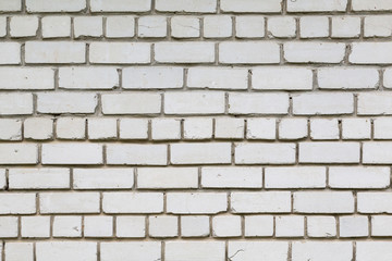 Wall of white brick. Brickwork. Textured background