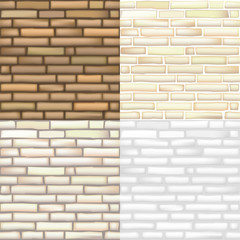 Set of vector brick textures