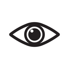eye icon, outline, isolated vector