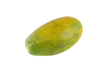 The big papaya on white background .