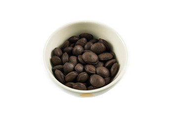 Fototapeta premium Sacha inchi peanut seed in a cup on white background.