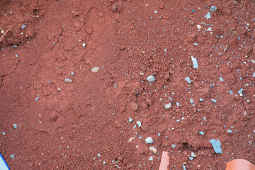 mixed red shale and sandstone soil background