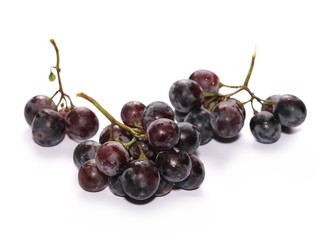 Dark grapes, isolated on white background