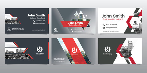 City Background Business Card Design Template Set. Can be adapt to Brochure, Annual Report, Magazine,Poster, Corporate Presentation, Portfolio, Flyer, Website