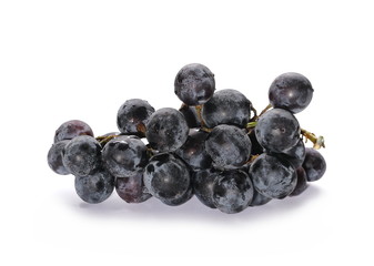 Dark grapes, isolated on white background