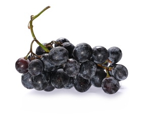 Dark grapes, isolated on white background