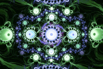 Psychedelic fractal render wallpaper