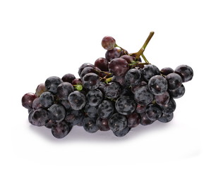 Dark grapes, isolated on white background