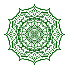 Flower Mandala, Vintage decorative elements, Oriental pattern, vector illustration,