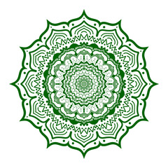 Flower Mandala, Vintage decorative elements, Oriental pattern, vector illustration,