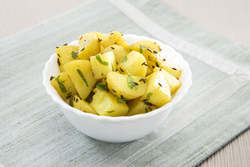 Fried Potato or Jeera Alu, a Traditional Indian Food Dish