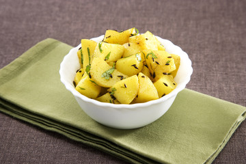 Fried Potato or Jeera Alu, a Traditional Indian Food Dish