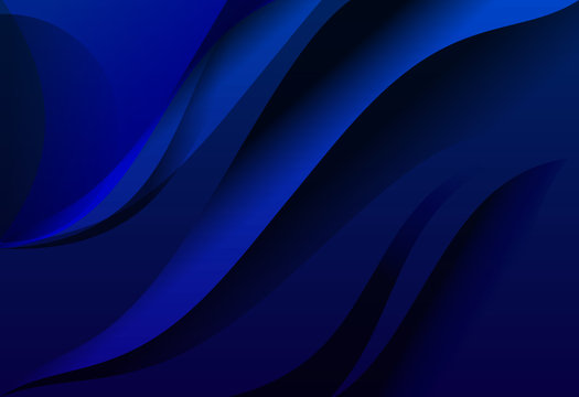 Blue gradient abstract line wavy background © kheat