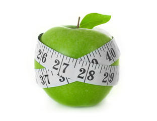 Apple and tape measure