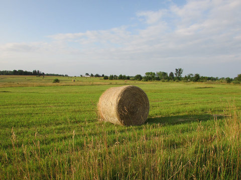 A hay bail in the central Upper Peninsula of Michigan