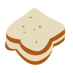 Isolated pair of slices of bread, Vector illustration
