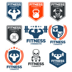 Shield and Sporty Fitness Logo