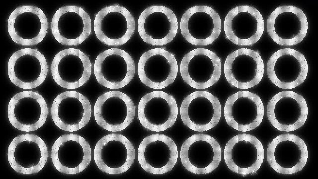Sparkling Circle Shape Rings Background Loop