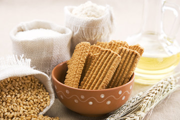 Atta Biscuits Recipe or  Eggless Whole Wheat Flour Cookies