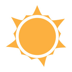 Isolated sun icon on a white background, Vector illustration