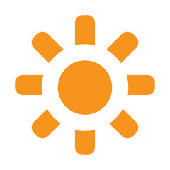 Isolated sun icon on a white background, Vector illustration