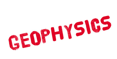 Geophysics rubber stamp. Grunge design with dust scratches. Effects can be easily removed for a clean, crisp look. Color is easily changed.