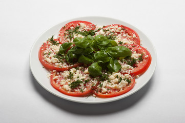 Tasty dishes of eastern european cuisine isolated