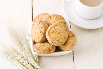 Coconut Biscuits with Fresh Coconut & Cup of Tea