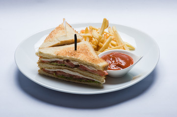 Tasty dishes of eastern european cuisine isolated