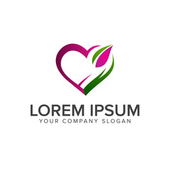 love green logo design concept template