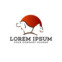 dog care logo design concept template