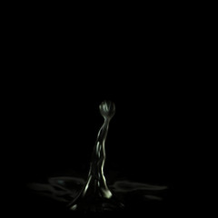 Dripping fluid, formed a large gray column with a divorce.