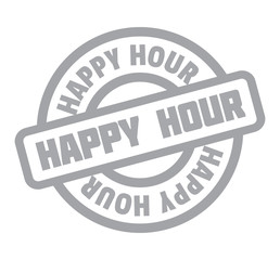 Happy Hour rubber stamp. Grunge design with dust scratches. Effects can be easily removed for a clean, crisp look. Color is easily changed.