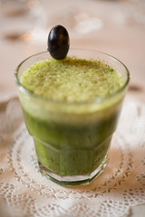 Glass of fruit and vegetable smoothie