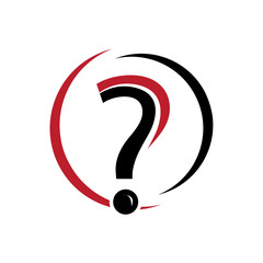 modern question mark , icon design, isolated on white background. 